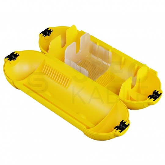 Puszka instalacyjna zewnętrzna Heavy Duty na kable i przewody hermetyczna IP44 żółta