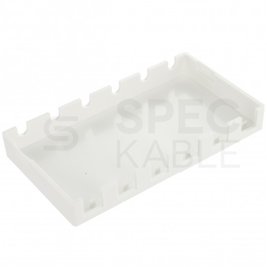 Puszka natynkowa biała na 6 modułów keystone Mediabox