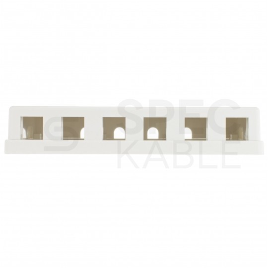 Puszka natynkowa biała na 6 modułów keystone Mediabox