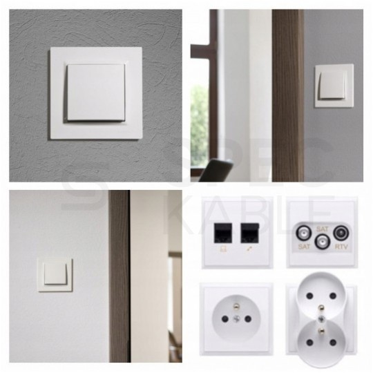 Puszka natynkowa SIMON 10 pojedyncza biała 84x84x40mm Kontakt Simon CSC/11