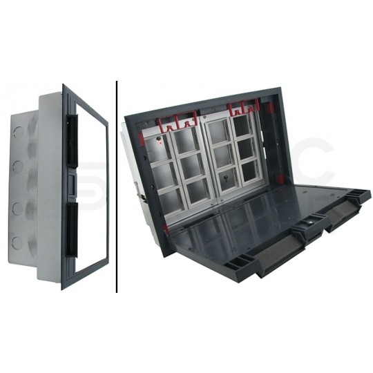 Puszka podłogowa 24M (12x 45x45) IP40 regulowana Alantec