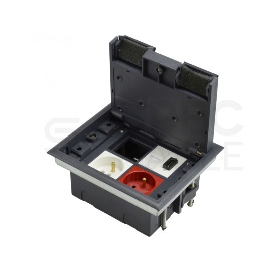 Puszka podłogowa 8M (4x 45x45) IP40 regulowana Alantec