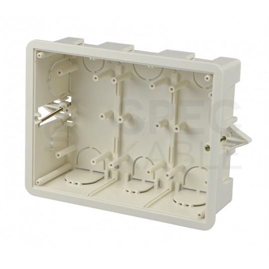 Puszka podtynkowa 12M ramka 6x 45x45 biała Mediabox