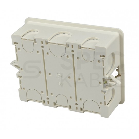 Puszka podtynkowa 12M ramka 6x 45x45 biała Mediabox