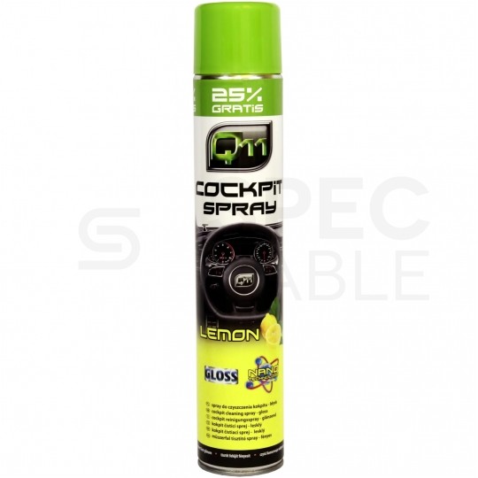 Q11 Preparat, spray do czyszczenia kokpitu samochodowego o zapachu Lemon 750ml