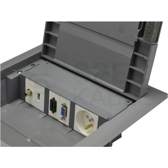 Rama montażowa 12M (6x 45x45) KOPOBOX 57 do puszki podłogowej KUP 57 KOPOS