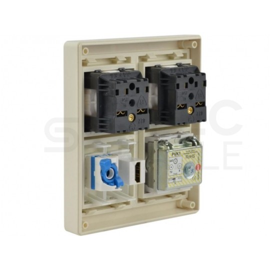 Ramka montażowa 6M 135x45 biała na moduły Mediabox