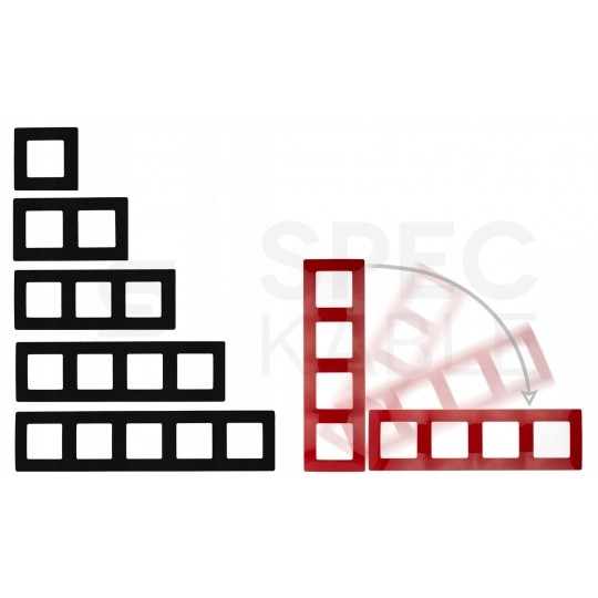 Ramka poczwórna NILOE STEP czarna Legrand