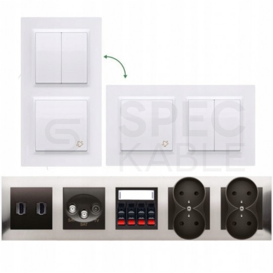 Ramka poczwórna SIMON 54 Premium czarna matowa Kontakt Simon DR4/49