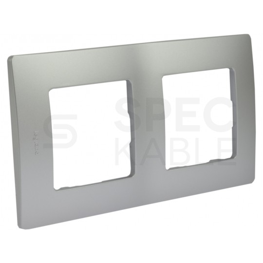 Ramka podwójna NILOE aluminium Legrand