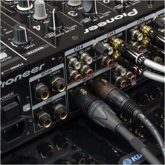 REAN Wtyk RCA Cinch na kabel do 6,1mm pozłacany czarny NYS373-0