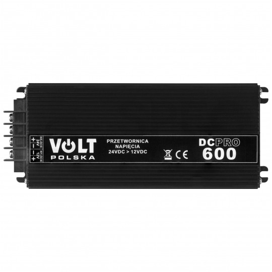 Reduktor Przetwornica napięcia stałego DC 24V / 12V max. 600W 45A bezzakłóceniowa VOLT DC-600 PRO