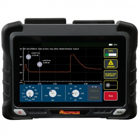 Reflektometr światłowodowy OTDR QUAD 850/1300/1310/1550nm 26/28/35/33dB UP3221 ULTIpulse