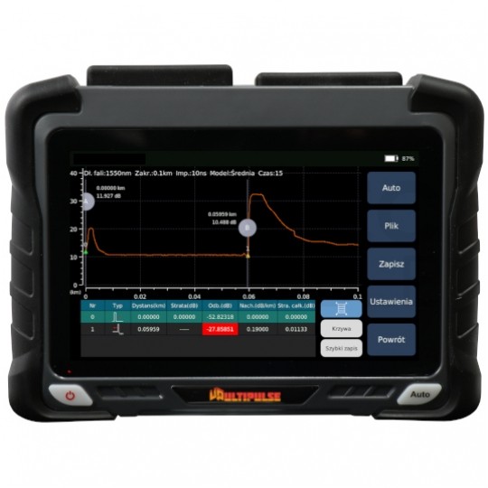 Reflektometr światłowodowy OTDR QUAD 850/1300/1310/1550nm 26/28/35/33dB UP3221 ULTIpulse
