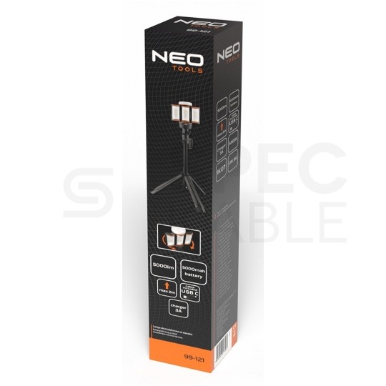 Reflektor pojedynczy 50W SMD LED 5000lm na statywie 2.0m NEO