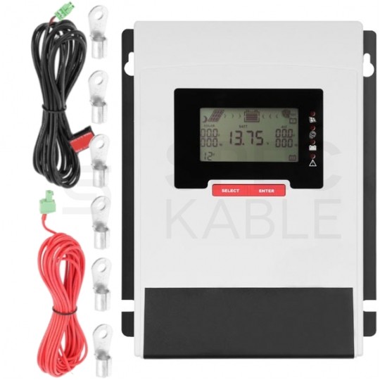 Regulator solarny Kontroler ładowania MPPT 30A 12V BC PRO LCD AZO