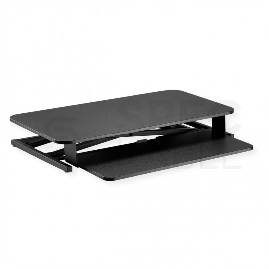Regulowana podstawka pod laptopa z półką na mysz i klawiaturę czarna