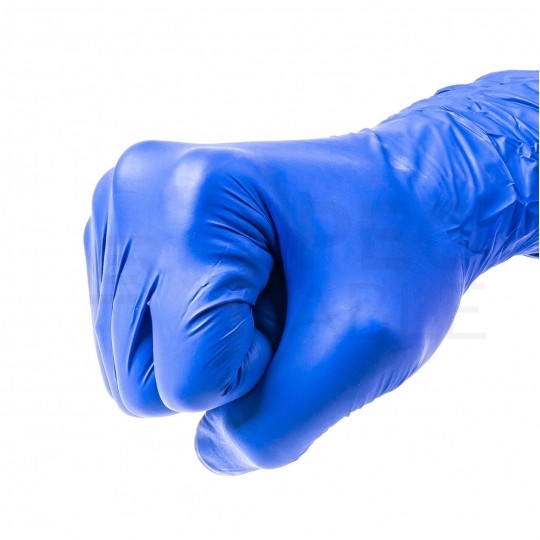 Rękawice robocze, ochronne nitrylowe rozmiar M niebieski 100szt Nitrylex Basic Mercator