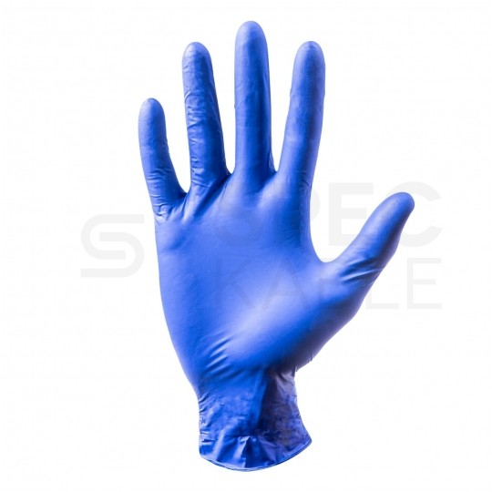 Rękawice robocze, ochronne nitrylowe rozmiar XL niebieski 100szt Nitrylex Basic Mercator