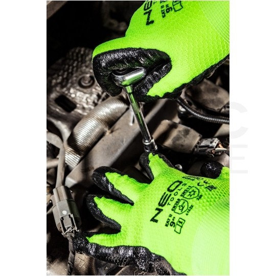 Rękawice robocze zimowe, ochronne odblaskowe rozmiar 10 żółte 97-613-10 NEO