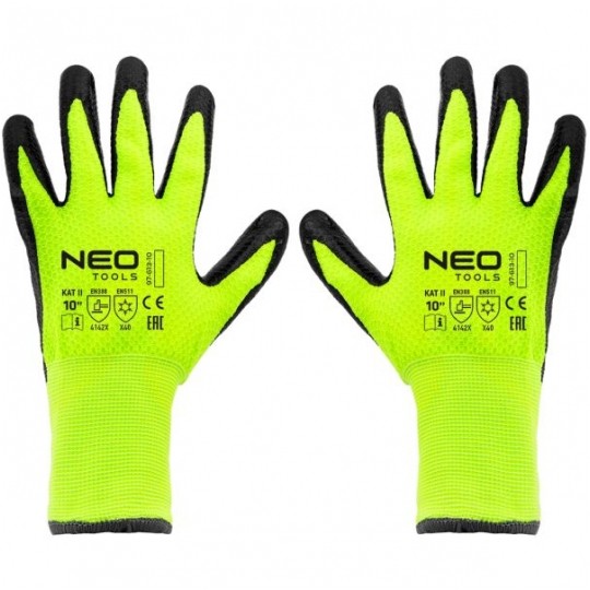 Rękawice robocze zimowe, ochronne odblaskowe rozmiar 10 żółte 97-613-10 NEO