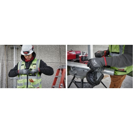 Rękawice robocze zimowe, ochronne rozmiar L/9 odporne na przecięcia, poziom ochrony 5/E MILWAUKEE