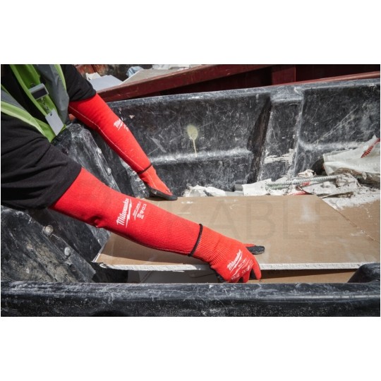 Rękawy robocze, ochronne elastyczne odporne na przecięcia poziom ochrony 3/C o długości 40cm MILWAUKEE
