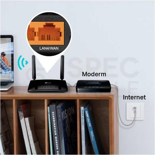 Router WiFi bezprzewodowy (300Mb/s 2,4GHz) 4G LTE TP-Link TL-MR6400