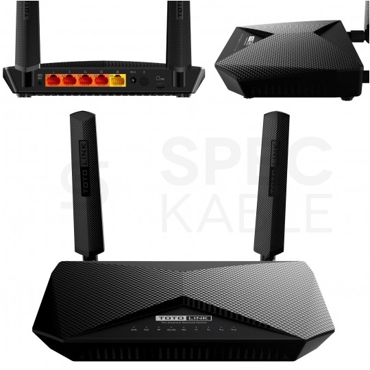 Router WiFi bezprzewodowy AC1200 Dual Band (867Mb/s 5GHz, 300Mb/s 2,4GHz) 4G LTE TOTOLINK LR1200