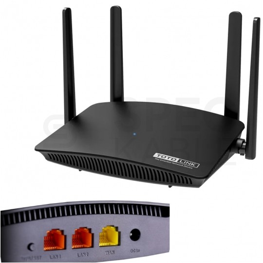 Router WiFi bezprzewodowy AC1200 Dual Band (867Mb/s 5GHz, 300Mb/s 2,4GHz) TOTOLINK A720R