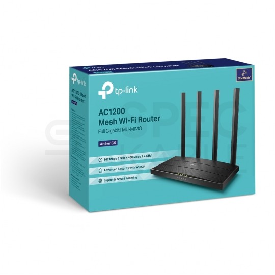 Router WiFi bezprzewodowy AC1200 Dual Band (867Mb/s 5GHz, 400Mb/s 2,4GHz) TP-Link Archer C6