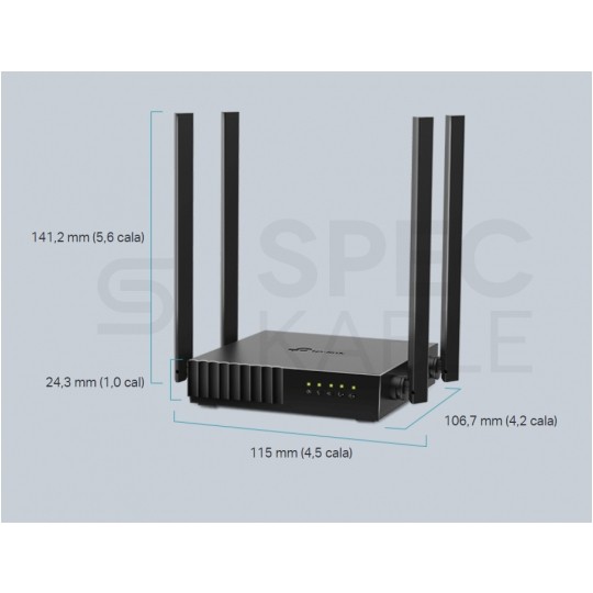 Router WiFi bezprzewodowy dwupasmowy (300Mb/s 2,4GHz, 867MB/s 5GHz) Nano TP-Link Archer C54