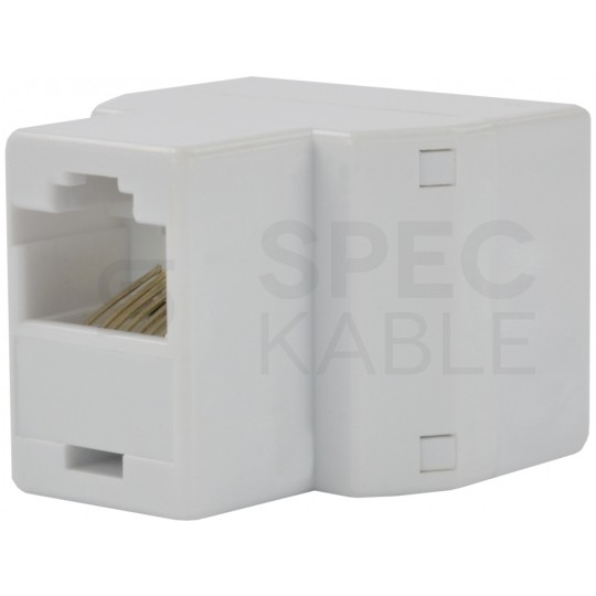 Rozdzielacz telefoniczny RJ45 8P8C 1 gniazdo / 2 gniazda kat.3