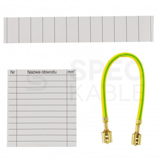 Rozdzielnica bezpiecznikowa natynkowa 1x12 modułów plombowana IP30 255x215x115mm metalowa biała drzwi pełne RN-12-P Karwasz