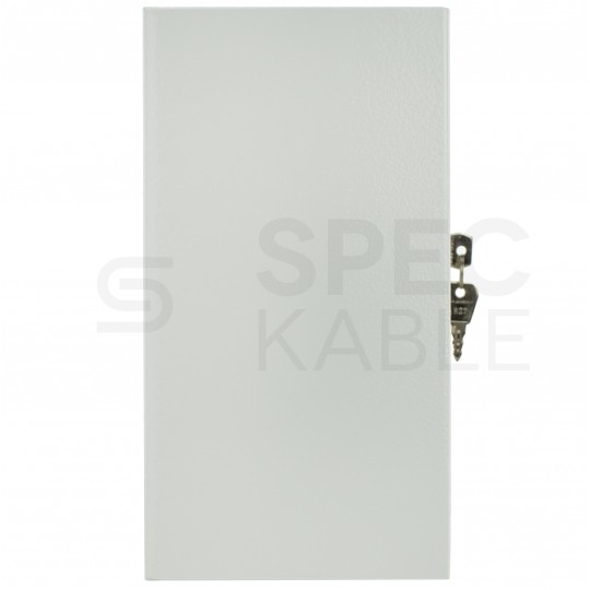 Rozdzielnica bezpiecznikowa natynkowa 1x12 modułów plombowana IP30 255x215x115mm metalowa biała drzwi pełne RN-12-P Karwasz