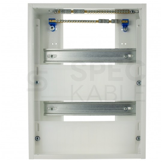 Rozdzielnica bezpiecznikowa natynkowa 2x12 modułów IP30 255x350x115mm metalowa biała drzwi pełne RN-24 Karwasz