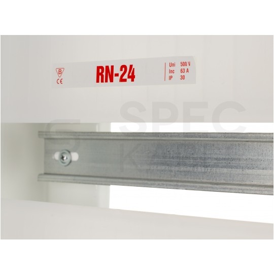 Rozdzielnica bezpiecznikowa natynkowa 2x12 modułów IP30 255x350x115mm metalowa biała drzwi pełne RN-24 Karwasz