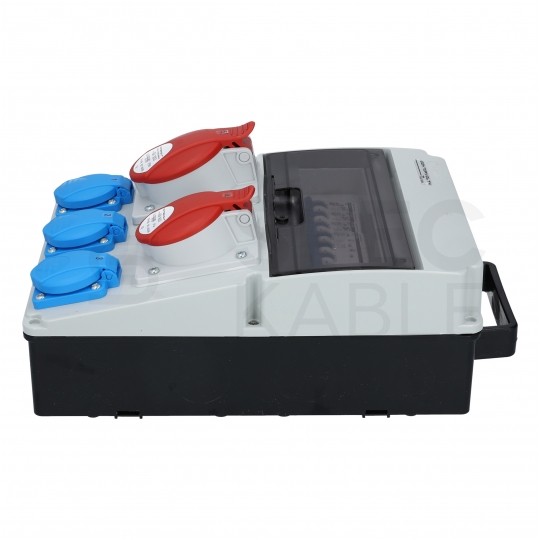 Rozdzielnica budowlana CAS_2-S hermetyczna IP54 Wyposażona + 32A/[5P] + 16A/[5P] + 3x230V/[2P+Z] DOKTORVOLT DV-8119-F