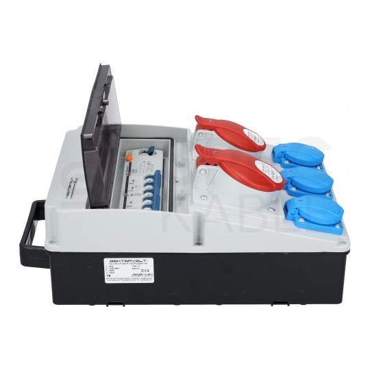 Rozdzielnica budowlana CAS_3-SFI hermetyczna IP54 Wyposażona + 32A/[5P] + 16A/[5P] + 3x230V/[2P+Z] DOKTORVOLT DV-8126-F