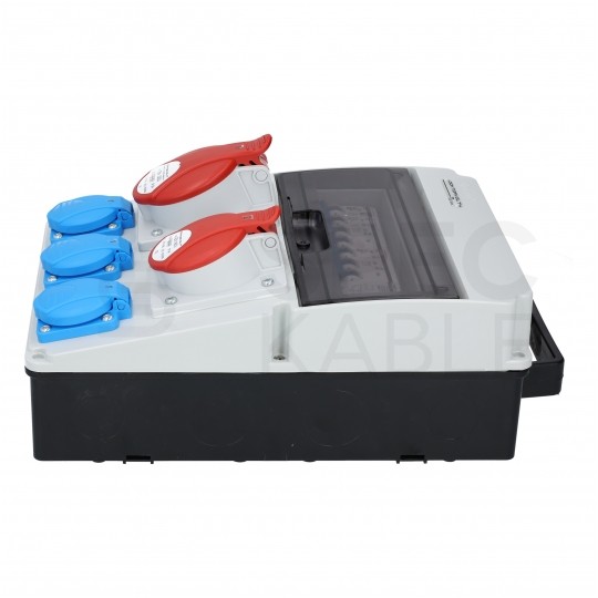 Rozdzielnica budowlana CAS_3-SFI hermetyczna IP54 Wyposażona + 32A/[5P] + 16A/[5P] + 3x230V/[2P+Z] DOKTORVOLT DV-8126-F