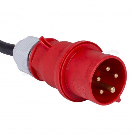 Rozdzielnica budowlana CAS_4-SFI hermetyczna IP44 Wyposażona + 32A/[5P] + 16A/[5P] + 3x230V/[2P+Z] + wtyk 32A/[5P] DOKTORVOLT DV-8133-F