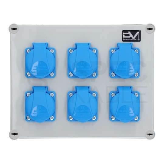 Rozdzielnica budowlana FRED hermetyczna IP54 + 6x230V/[2P+Z] DOKTORVOLT DV-0171-F