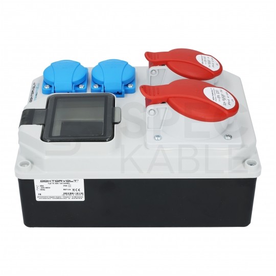 Rozdzielnica budowlana HL hermetyczna IP44 Bez zabezpieczeń + 32A/[5P] + 16A/[5P] + 2x230V/[2P+Z] DOKTORVOLT DV-5330-F