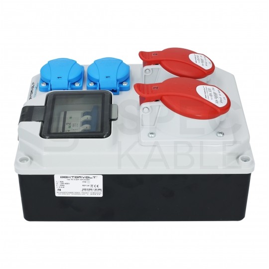 Rozdzielnica budowlana HL-S hermetyczna IP44 Wyposażona + 32A/[5P] + 16A/[5P] + 2x230V/[2P+Z] DOKTORVOLT DV-5354-F