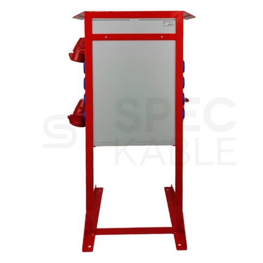 Rozdzielnica budowlana OS-S/FI SET hermetyczna IP44 Wyposażona na stojaku z rozłącznikiem + 2x 32A/[5P] + 16A/[5P] + 8x230V/[2P+E] DOKTORVOLT DV-7228-F