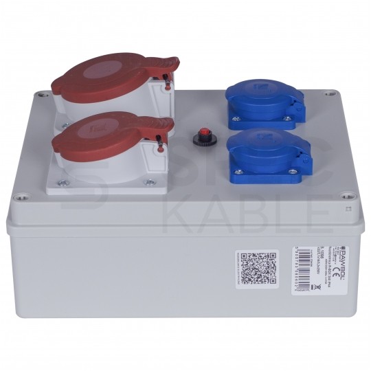 Rozdzielnica budowlana R-BOX IP44 przenośna [5P]/32A + [5P]/16A + 2x[2P+Z]/250V IP44 PAWBOL