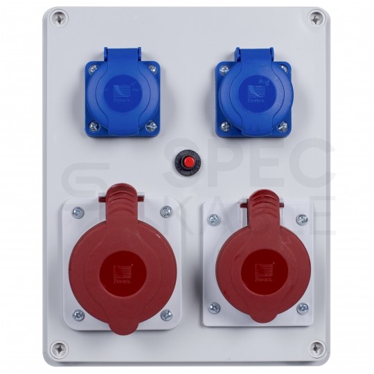 Rozdzielnica budowlana R-BOX IP44 przenośna [5P]/32A + [5P]/16A + 2x[2P+Z]/250V IP44 PAWBOL