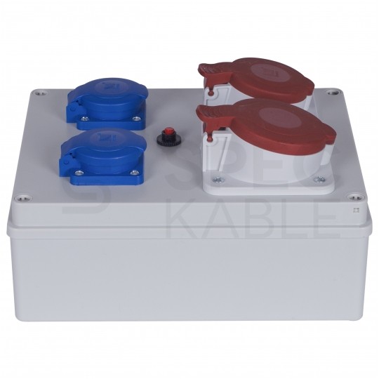 Rozdzielnica budowlana R-BOX IP44 przenośna [5P]/32A + [5P]/16A + 2x[2P+Z]/250V IP44 PAWBOL