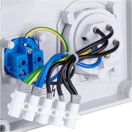 Rozdzielnica budowlana WDD hermetyczna IP54 + 32A/[5P] + 230V/[2P+Z] DOKTORVOLT DV-0140-F