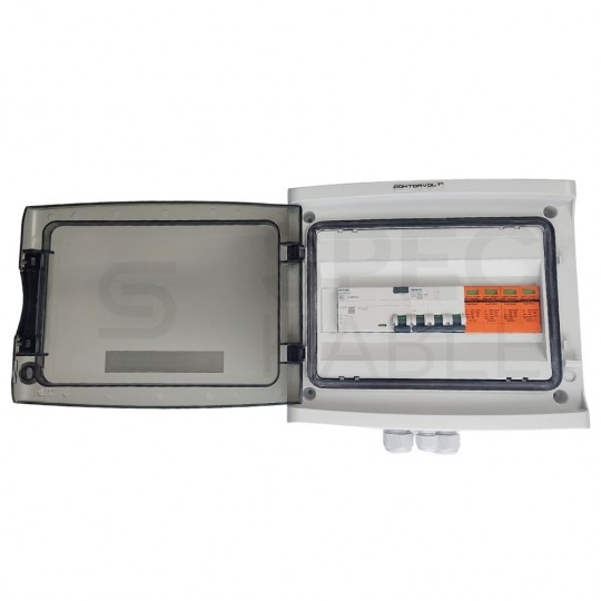 Rozdzielnica fotowoltaiczna AC B10A 25A 300mA 1000V natynkowa 12 modułowa IP65 wyposażona Doktorvolt